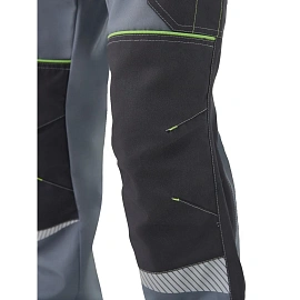 Брюки рабочие летние мужские Nайтстар Проксима со светоотражающим кантом серые (размер 48-50, рост 182-188)