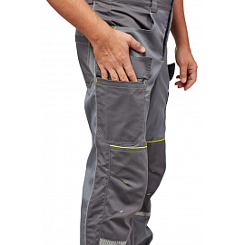 Брюки рабочие летние мужские Nайтстар Проксима со светоотражающим кантом серые (размер 60-62, рост 182-188)
