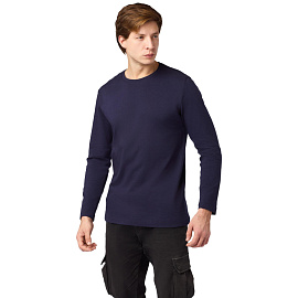 Футболка темно-синяя длинный рукав 100% хлопок (размер M)