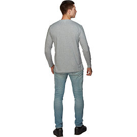 Футболка серая длинный рукав 100% хлопок (размер M)