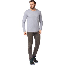 Футболка серая длинный рукав 100% хлопок (размер M)