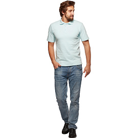 Футболка поло мужская голубая короткий рукав (размер 46)