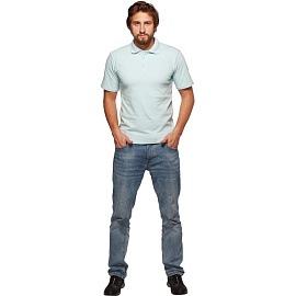 Футболка поло мужская голубая короткий рукав (размер 46)