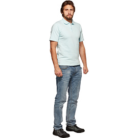 Футболка поло мужская голубая короткий рукав (размер 52)