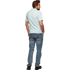 Футболка поло мужская голубая короткий рукав (размер 52)