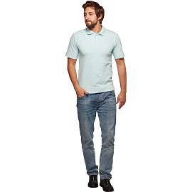 Футболка поло мужская голубая короткий рукав (размер 52)