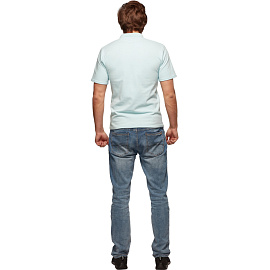 Футболка поло мужская голубая короткий рукав (размер 54)