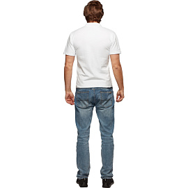 Футболка поло мужская белая короткий рукав (размер 50)