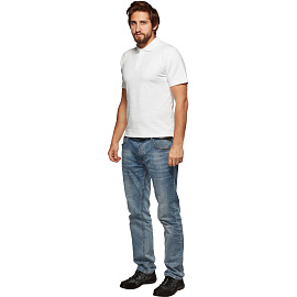 Футболка поло мужская белая короткий рукав (размер 56)