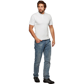 Футболка поло мужская белая короткий рукав (размер 56)