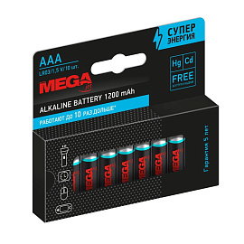 Батарейка ААА мизинчиковая Комус (ProMega) (10 штук в упаковке)