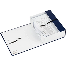 Папка архивная на 2-х завязках Attache А4 100 мм бумвинил до 1000 листов синяя нескладная