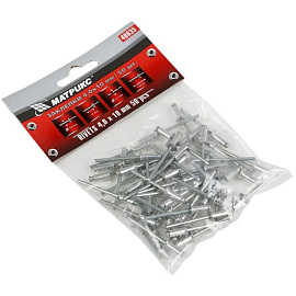Заклепки 4.0х10 мм 50 штук MATRIX 40635