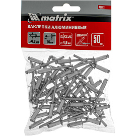 Заклепки 4.8х14 мм 50 штук MATRIX 40663