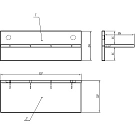 Полка навесная Homeoffice (белая, 502х200х184 мм)