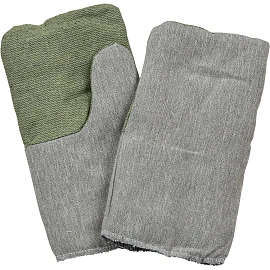 Рукавицы рабочие хб утепленные с брезентовым наладонником огнеупорная пропитка (плотность 220 г/кв.м, 5 пар в упаковке)