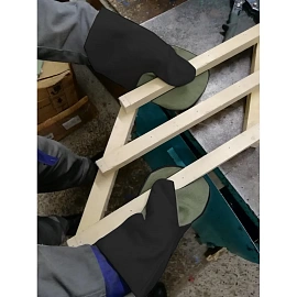 Рукавицы рабочие хб утепленные с брезентовым наладонником огнеупорная пропитка (плотность 240 г/кв.м, 5 пар в упаковке)