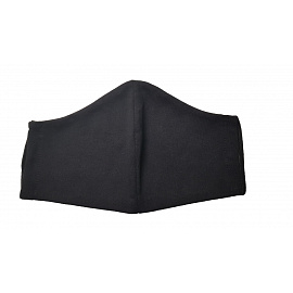 Маска защитная текстильная чёрная (12 штук в упаковке)