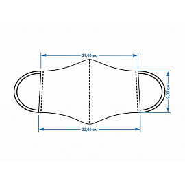 Маска защитная текстильная чёрная (12 штук в упаковке)