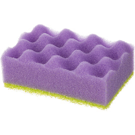 Губка для посуды Qualita Bubble Effect поролон 10x6.6 см с абразивным слоем (5 штук в упаковке)