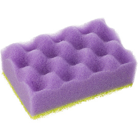 Губка для посуды Qualita Bubble Effect поролон 10x6.6 см с абразивным слоем (5 штук в упаковке)