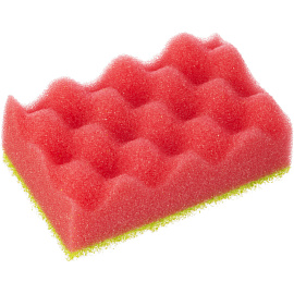 Губка для посуды Qualita Bubble Effect поролон 10x6.6 см с абразивным слоем (5 штук в упаковке)