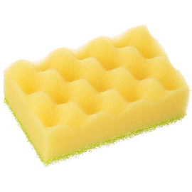 Губка для посуды Qualita Bubble Effect поролон 10x6.6 см с абразивным слоем (5 штук в упаковке)