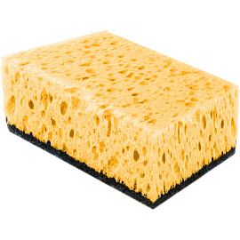 Губка для посуды Qualita поролон 10x6.9 см с абразивным слоем (5 штук в упаковке)