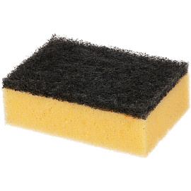 Губка для посуды Qualita поролон 10x6.9 см с абразивным слоем (5 штук в упаковке)
