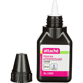 Краска штемпельная Attache синяя на водной основе 50 мл