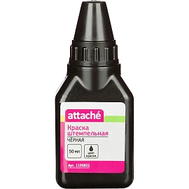 Краска штемпельная Attache черная на водной основе 50 мл