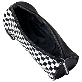 Пенал мягкий BRAUBERG, 3 отделения, нейлон, 21х7х7 см, "Black and White", 273582