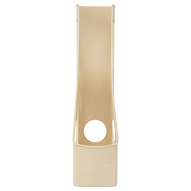 Лоток для бумаг вертикальный СТАММ "Лидер", бежевый, ширина 75мм фото Лоток для бумаг вертикальный СТАММ "Лидер", бежевый, ширина 75мм