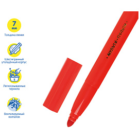 Фломастеры Мульти-Пульти "Енот в Англии", 12цв., утолщенные, смываемые, картон, европодвес фото Фломастеры Мульти-Пульти "Енот в Англии", 12цв., утолщенные, смываемые, картон, европодвес