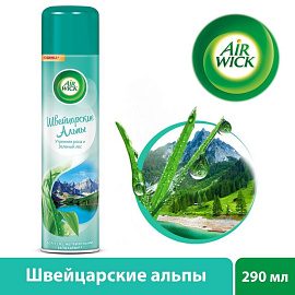 Освежитель воздуха Air Wick Швейцарские Альпы Утренняя роса и Зеленый лес 290 мл фото Освежитель воздуха Air Wick Швейцарские Альпы Утренняя роса и Зеленый лес 290 мл
