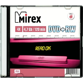 Диск DVD+RW Mirex 4.7 ГБ 4x slim box UL130022A4S