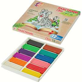 Пластилин классический Луч Zoo 12 цветов 180 грамм фото Пластилин классический Луч Zoo 12 цветов 180 грамм