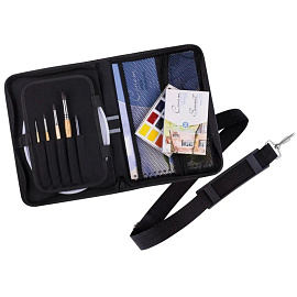 Сумка для художественных принадлежностей А4 Сонет 35x24x4.5 см чёрная