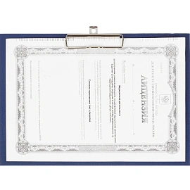 Папка-планшет с зажимом Attache A4 синяя горизонтальная