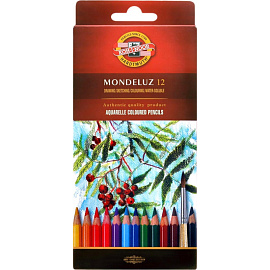 Карандаши акварельные Koh-i-Noor Mondeluz шестигранные 12 цветов в наборе