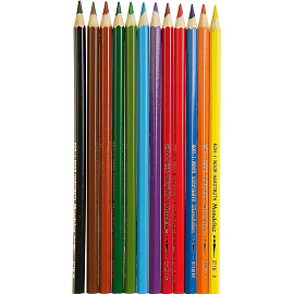 Карандаши акварельные Koh-i-Noor Mondeluz шестигранные 12 цветов в наборе