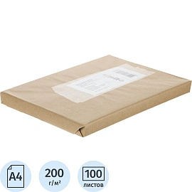 Ватман бумага чертёжная Гознак А4 100 листов, размер 21x29.7 cм, 200 г/кв.м, белизна 91