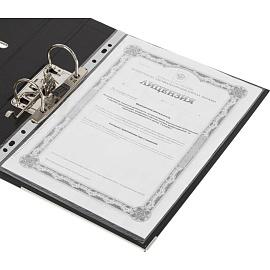 Папка-регистратор Attache 50 мм чёрная бумвинил с защитным уголком