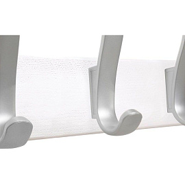 Вешалка настенная Sheffilton SHT-WH20 (белый, 424х77х130 мм, 4 крючка)