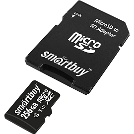 Карта памяти 256 ГБ microSDXC SmartBuy Class 10 UHS-I (SB256GBSDCL10-01)