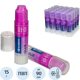 Клей-карандаш Глобус Хамелеон 15 г цветной (исчезающий цвет)