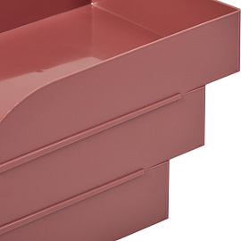 Лоток горизонтальный для бумаг Комус Ницца пластиковый бордовый