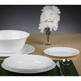Тарелка обеденная Luminarc Кадикс стекло 25 см белая