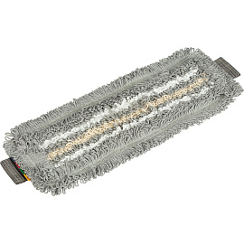 Насадка МОП для швабры-флаундера (плоской) Vileda Professional Трио УльтраСпид Про микрофибра/хлопок 40x15 см серая