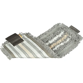 Насадка МОП для швабры-флаундера (плоской) Vileda Professional Трио УльтраСпид Про микрофибра/хлопок 40x15 см серая